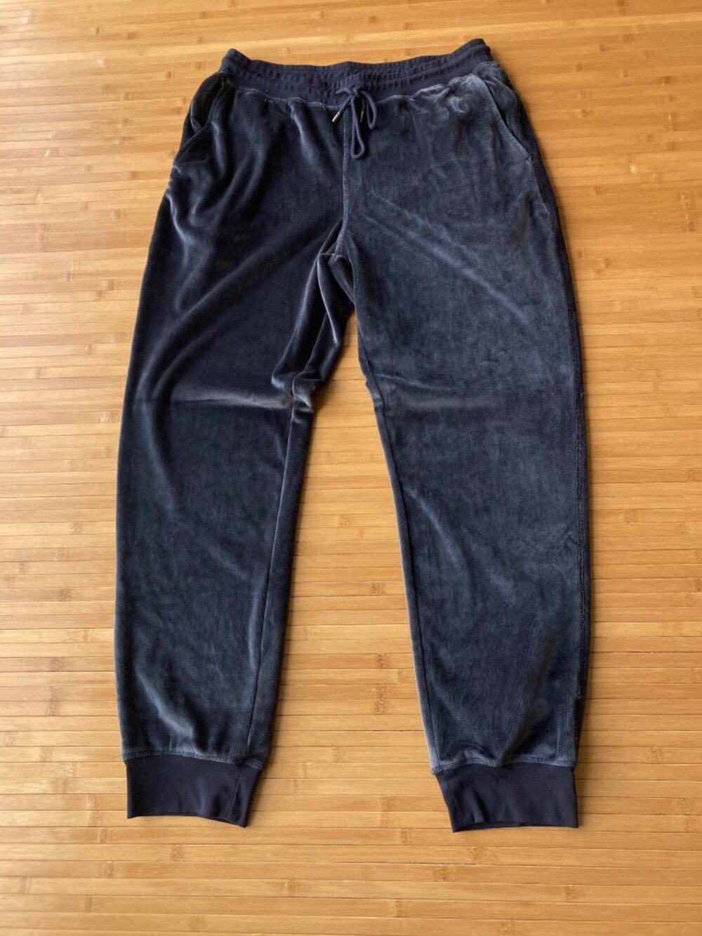 Daniel Buchler New York Velour Jogger Lounge Pants Mens XL Blue Plush Comfort